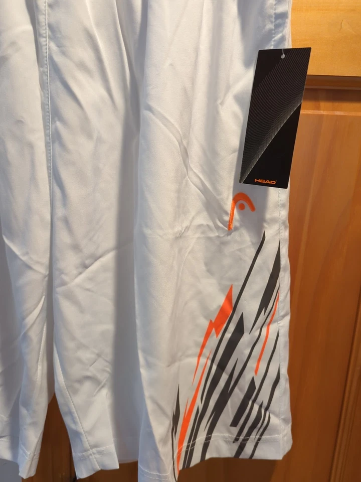 Nuevo con etiquetas Nuevo HEAD Hombre Blanco Tenis Pantalones Cortos Ligeros Talla Grande Foto 2 de 4