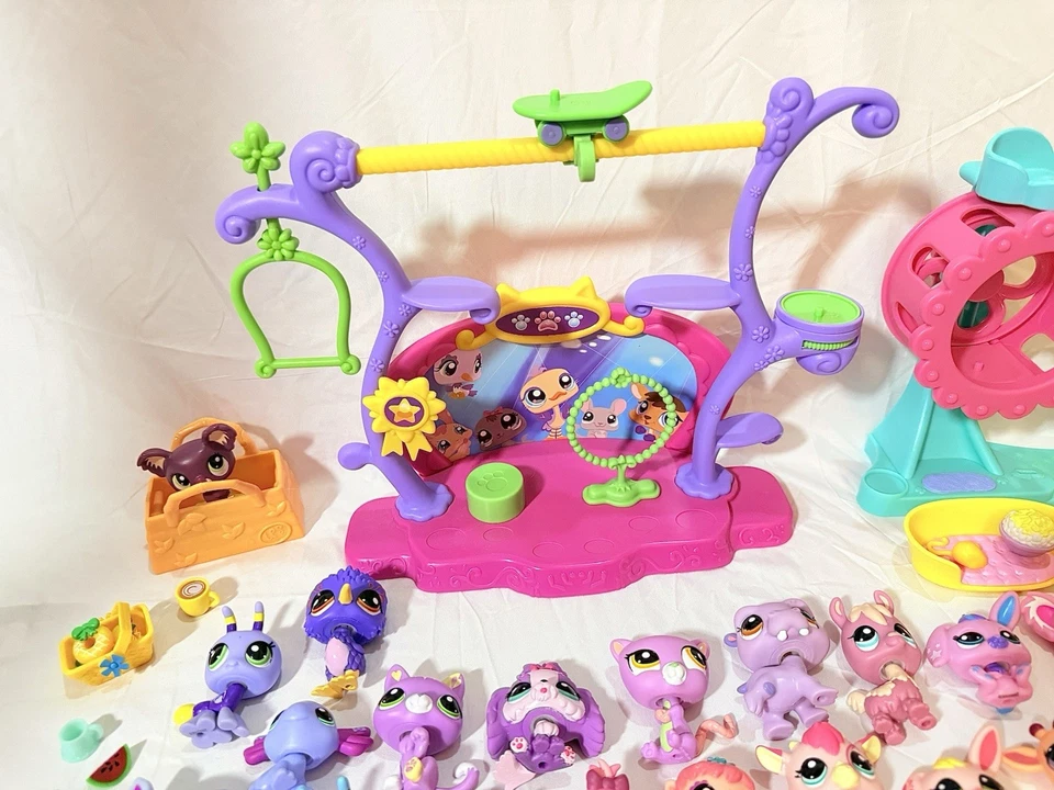 Littlest Pet Shop LPS Auténtico Gran Lote de 74 Mascotas G2 y G7 con Accesorios Foto 2 de 4