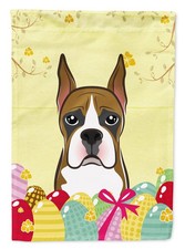 Caroline's Treasures Boxer Easter Egg Hunt Garden Flag BB1905GF