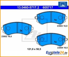 Brake pad set, disc brake ATE 13.0460-5717.2 for Nissan