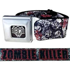 Zombie Killer Stacked Zombies Sketch Adjustable Belt Seatbelt Style Buckle-Down