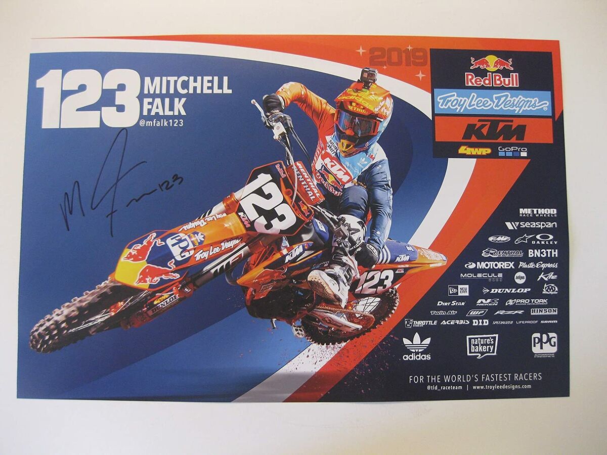 Mitchell Falk, supercross, motocross, signed, autographed, 12x18 poster, COA will be included. Mitchell Falk, supercross, motocross, signed, autographed, 12x18 poster, COA will be included.