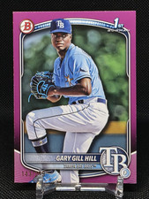 Gary Gill Hill 2025 Bowman 1st Baseball Paper Fuchsia #BP-55 Tampa Bay 143/299