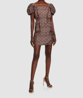 sir brown mini dress Sir the label Noemi Halter Mini Dress – ABC Dress Hire main image 1