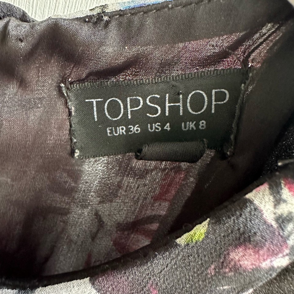 Abstract Floral Grid Skater Dress eBay