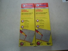 C.H. Hanson China Marker Red Lumber Crayon 2 Packs of 12 markers each #10390