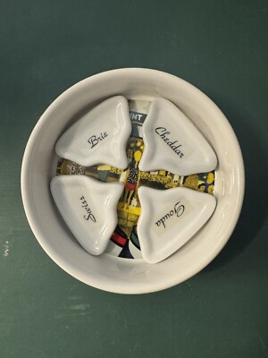 Guy Buffet California Pantry Oil Dipping Bowl For Bread & 4 Cheese Markers