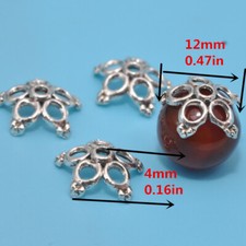 50pcs Tibetan Silver Flower Bead Caps Loose Spacer Beads lot DIY Jewelry Making