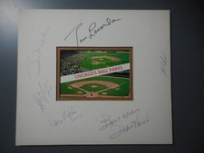 Signed Matted 11 X 12 Chicago Baseball  Billy Martin Tom Lasorda Dave Parker