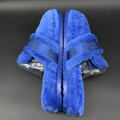 UGG FLUFF IT SLIPPER MEN SIZE 9 US COBALT BLUE SHEEPSKIN  display picture 1