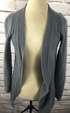 Lutz And Patmos Womens Size S Gray Long Sleeve Open Cardigan Cashmere Blend