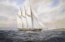 Ceramic Backsplash Tile Mural Nautical Sailing Ship Sailboat - Schooner Atlantic