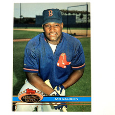 Mo Vaughn 1991 Topps Stadium Club Card #543 MLB Boston Red Sox