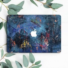 Blue Aquamarine Abstract Painting Hard Case For Macbook Pro 13 14 15 16 Air 13