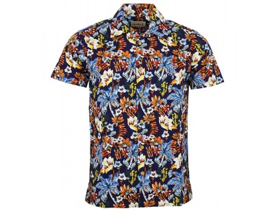 Relco Mens Hawaiian Short Sleeved Shirt 50's Aloha Retro Indie Lily Parrot Palm