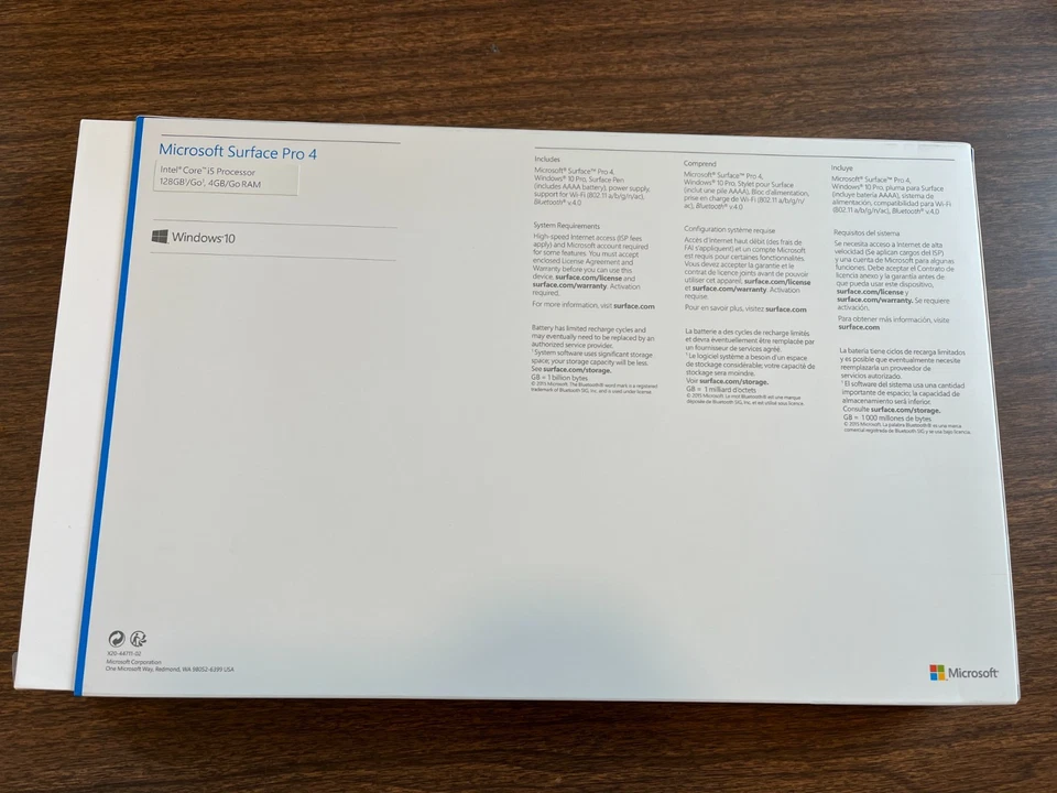 Microsoft Surface Pro 4 128GB / 4GB / Intel Core I5 Processor / Windows 10 - NEW - Image 2 of 2