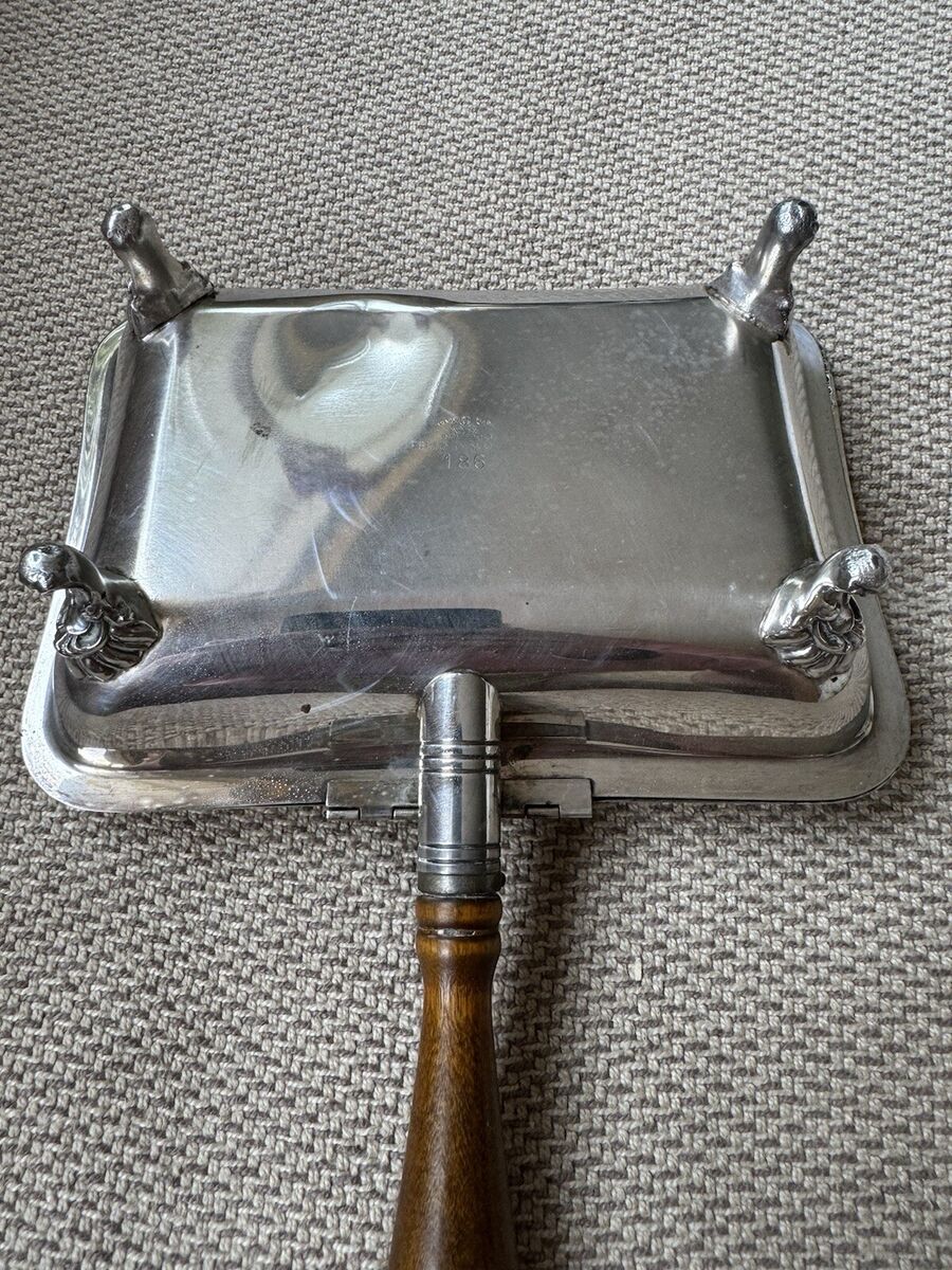 Silver Plated F. B. Rogers Silent Butler Handheld 7.25 Silver Plated F. B. Rogers Silent Butler Handheld 7.25
