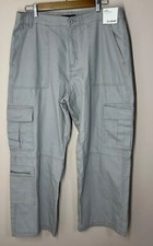 NWT Aeropostale Cargo Pants Non Stretch Gray Women's XL Short Baggy