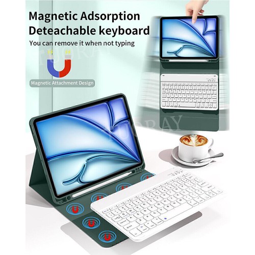For iPad 5/6/7/8/9/10/11th A16 Pro Air 11 Inch M3 2025 6/5/4th Gen Keyboard Case - Picture 45 of 62