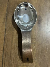 Rare Dash Of That Stainless Steel Hammered Copper Handle Spoon Rest 10”x4” EUC