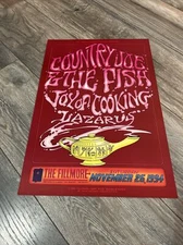 Joy Of Cooking Country Joe & The Fish Original Concert Poster Fillmore 1994 EUC