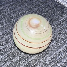 Vintage Glass Marble Green Beige Swirl Auto Car Gear Shift Knob W Screw