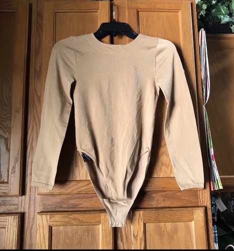 Vintage Wolford Opaque Naturel Long Sleeve Bodysuit Stretch Women’s Small *RD - Picture 2 of 12
