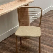 Set of 6 Gold Vintage Metal Folding Chairs in Great Condition