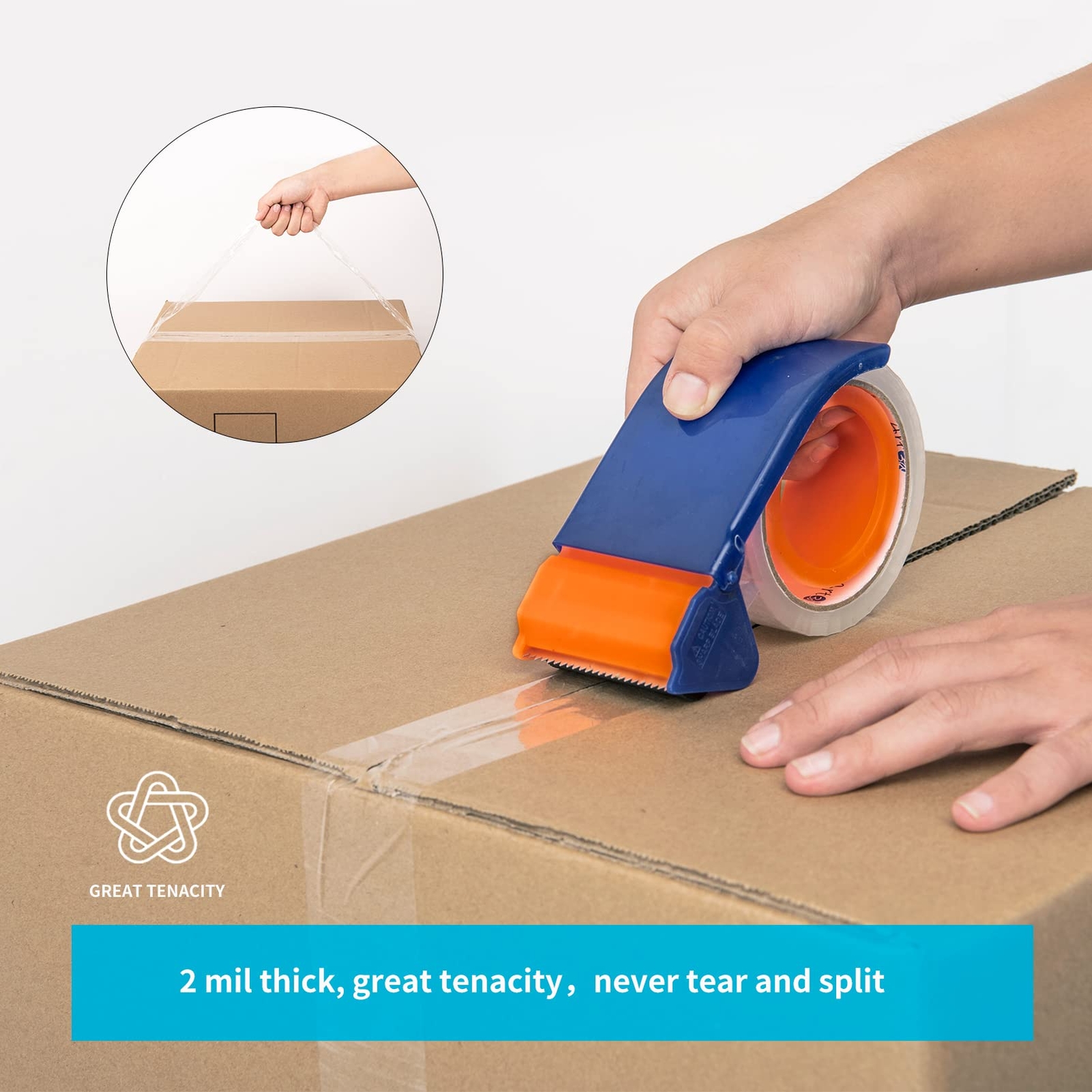 6 Rolls Clear Packaging Tape Heavy Duty Carton Box Packing 1.88" x 55