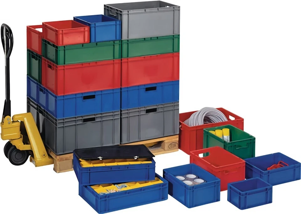 LA-KA-PE TK600/270-0 GRÜN Transportstapelbehälter L600xB400xH270mm grün PP Durc