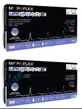 *200-Gloves* Ansell MicroFlex LIFESTAR EC PF Dual Layer Extended Cuff LSE-104-L