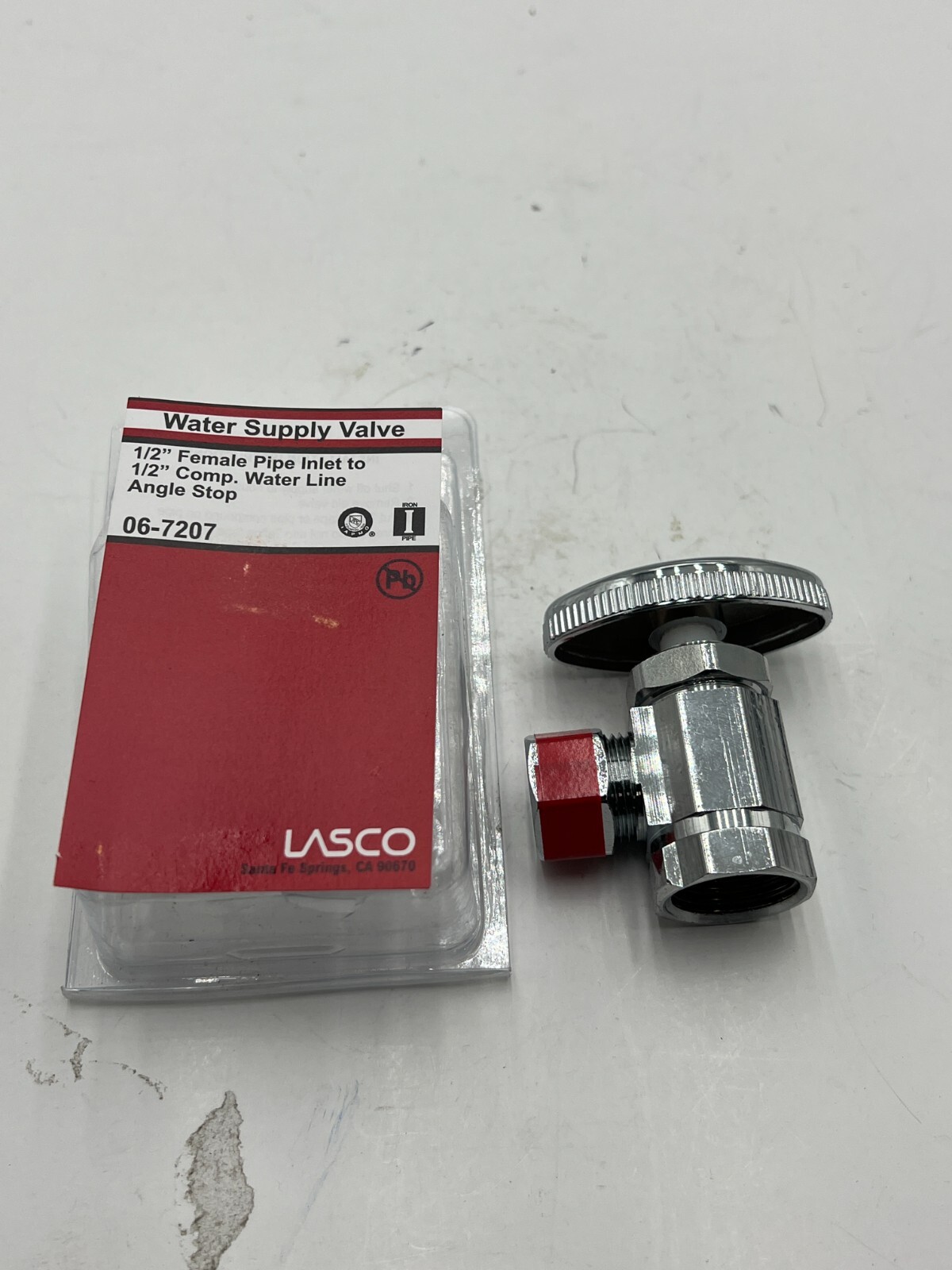(QTY 4) Lasco Supply Co. 1/2 FPT x 1/2 ANG Valve No 1938495, 06-7207