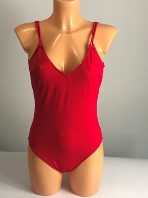 red swimming costume uk