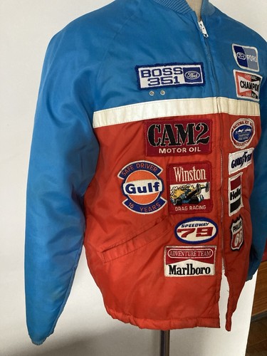 Custom Made NHRA Multi Patched Drag Racing Jacket. NHRA DRAG RACING JACKET. NHRA - Picture 3 of 14