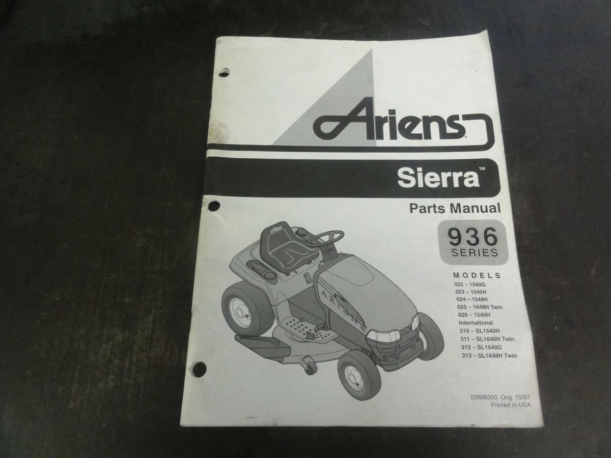 Ariens 936 Series 022 1340G 023 1540H 024 1548H Sierra Mower Parts