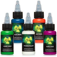 MOMs Millennium Nuclear UV Blacklight Tattoo Ink - 5 Color Set