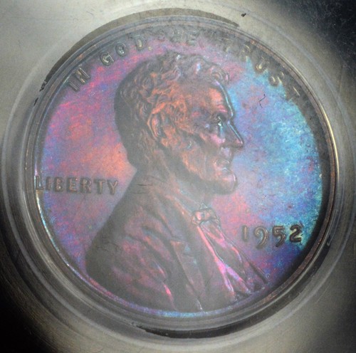 1952 LINCOLN HEAD CENT PROOF ANACS PF64 TONED