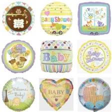 Welcome Baby 18" Balloons Foil Mylar Boy or Girl New Baby Shower Balloons   B