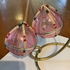 Set Of 2 Wire And Chenille Vintage Christmas Ornaments — photo 1