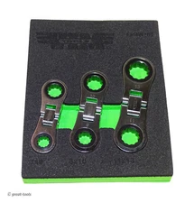 VIM TOOLS NANO FLEX RATCHET WRENCH SET – metric – palm ratcheting wrenches – mm