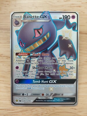 banette full art pokemon card Banette GX SHINY SV61/SV94 Hidden Fates NM Full Art Ultra Rare Pokemon Card