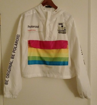 white polaroid jacket
