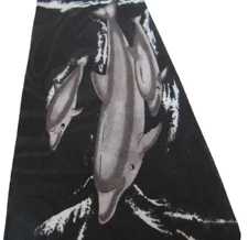 Dolphins Swimming  Neck Tie   STEVEN  HARRIS Black and Gray Colors