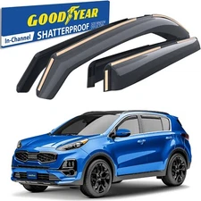 Sun Rain Visors Wind Rain Guards for 2017-2022 Kia Sportage SHATTERPROOF
