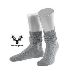 Trachtensocken Herren Damen grau kurz Shoppersocke TrachtenStrümpfe Oktoberfests
