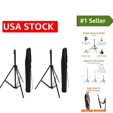 Compact Aluminum Photography Light Tripod with Case - 2-Pack, 6.7ft Max Height