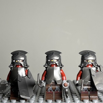 LEGO Uruk-Hai Minifigure lor008 9471 9474 Lord Rings Hobbit LOTR CMF Lot Of 3 3D
