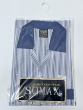Somax Men's Elastic Waist Pyjamas - Striped - Size S Small - BNIB - Vintage