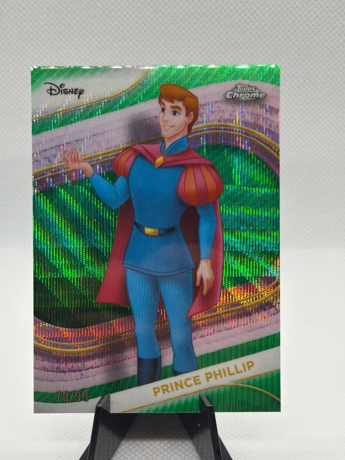 2025 Topps Chrome Disney Prince Phillip Green Refractor /99 #121