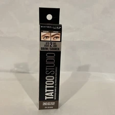New Maybelline Tattoo Studio Waterproof Brow Gel 260 Deep Brown